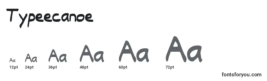 Größen der Schriftart Typeecanoe