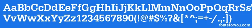 フォントEgyptiennestdMedium – 青い背景に白い文字