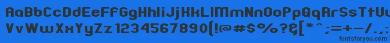 ZillahModernExpanded Font – Black Fonts on Blue Background