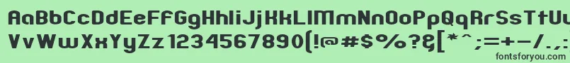 ZillahModernExpanded Font – Black Fonts on Green Background