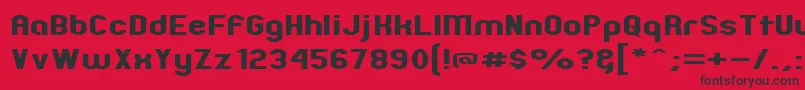 ZillahModernExpanded Font – Black Fonts on Red Background