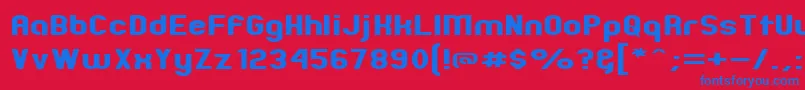 ZillahModernExpanded Font – Blue Fonts on Red Background