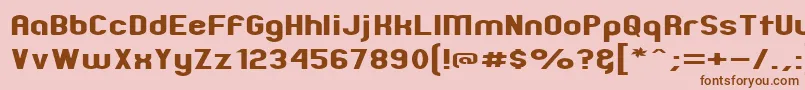 ZillahModernExpanded Font – Brown Fonts on Pink Background
