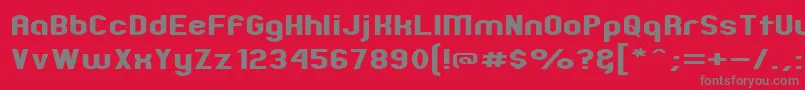 Czcionka ZillahModernExpanded – szare czcionki na czerwonym tle