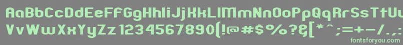 ZillahModernExpanded Font – Green Fonts on Gray Background