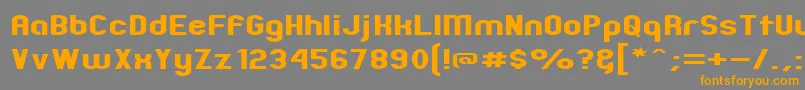 ZillahModernExpanded Font – Orange Fonts on Gray Background