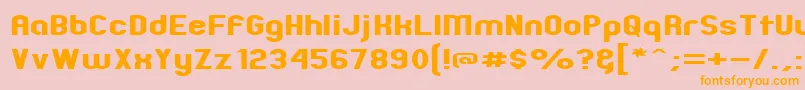 ZillahModernExpanded Font – Orange Fonts on Pink Background