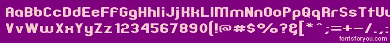 Шрифт ZillahModernExpanded – розовые шрифты на фиолетовом фоне