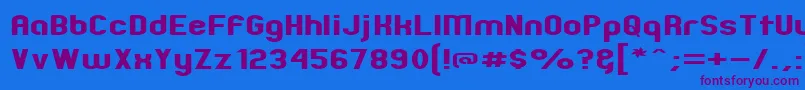 ZillahModernExpanded Font – Purple Fonts on Blue Background
