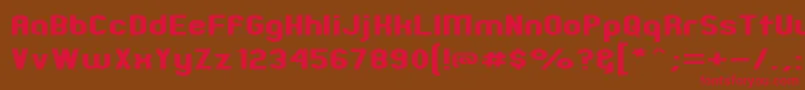 ZillahModernExpanded Font – Red Fonts on Brown Background