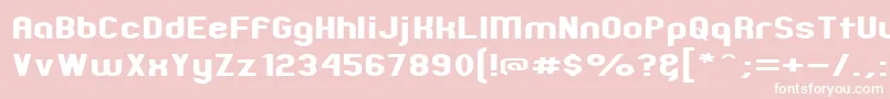 ZillahModernExpanded Font – White Fonts on Pink Background