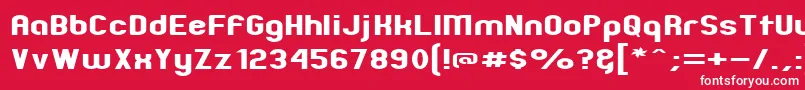 ZillahModernExpanded Font – White Fonts on Red Background