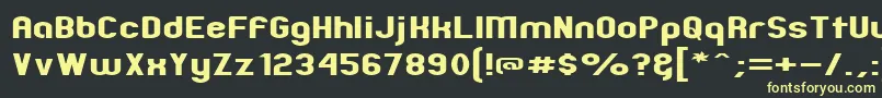 ZillahModernExpanded Font – Yellow Fonts on Black Background