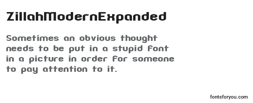 ZillahModernExpanded Font