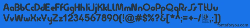 QuesatBlackDemo Font – Black Fonts on Blue Background