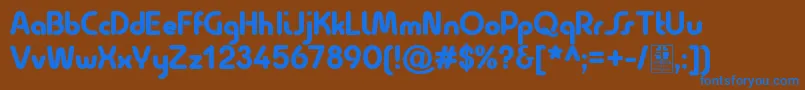 フォントQuesatBlackDemo – 茶色の背景に青い文字