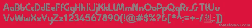 フォントQuesatBlackDemo – 赤い背景に灰色の文字