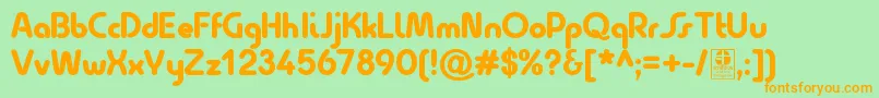 QuesatBlackDemo Font – Orange Fonts on Green Background