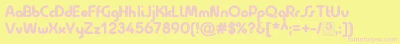 QuesatBlackDemo Font – Pink Fonts on Yellow Background