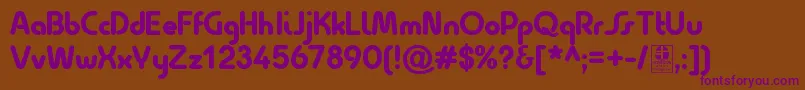 QuesatBlackDemo Font – Purple Fonts on Brown Background