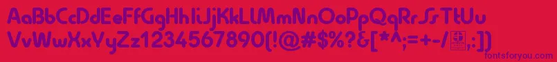 QuesatBlackDemo Font – Purple Fonts on Red Background