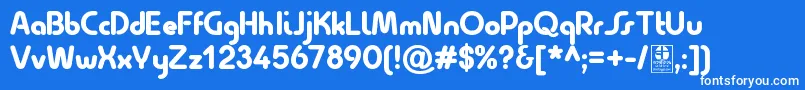 QuesatBlackDemo Font – White Fonts on Blue Background
