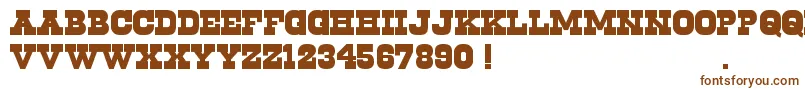 Cowboys2.0-fontti – ruskeat fontit valkoisella taustalla