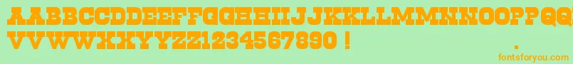 Cowboys2.0 Font – Orange Fonts on Green Background