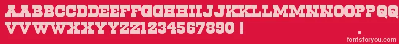 Cowboys2.0 Font – Pink Fonts on Red Background