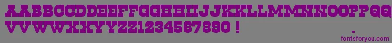 フォントCowboys2.0 – 紫色のフォント、灰色の背景