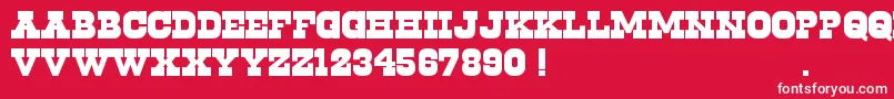 Cowboys2.0 Font – White Fonts on Red Background