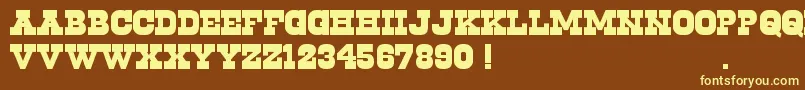 Cowboys2.0 Font – Yellow Fonts on Brown Background