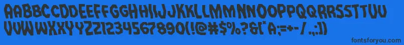 Шрифт Vampirebrideleft – чёрные шрифты на синем фоне