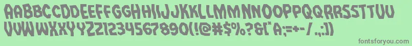 Vampirebrideleft Font – Gray Fonts on Green Background