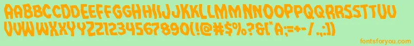 Vampirebrideleft Font – Orange Fonts on Green Background