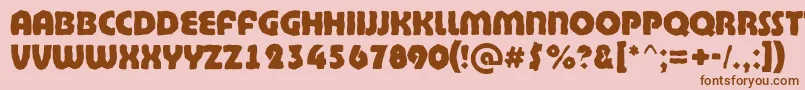 fuente ABighaustitulbrkExtrabold – Fuentes Marrones Sobre Fondo Rosa