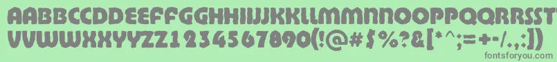 ABighaustitulbrkExtrabold Font – Gray Fonts on Green Background