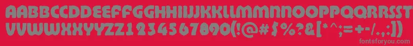 Czcionka ABighaustitulbrkExtrabold – szare czcionki na czerwonym tle