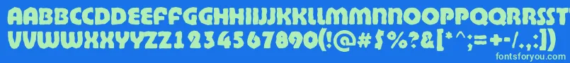 ABighaustitulbrkExtrabold Font – Green Fonts on Blue Background