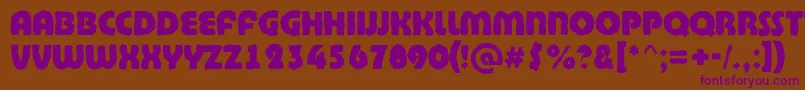ABighaustitulbrkExtrabold Font – Purple Fonts on Brown Background
