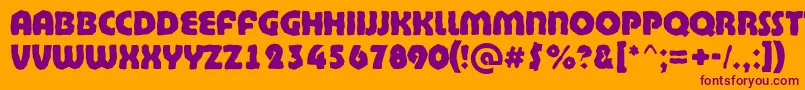 ABighaustitulbrkExtrabold Font – Purple Fonts on Orange Background