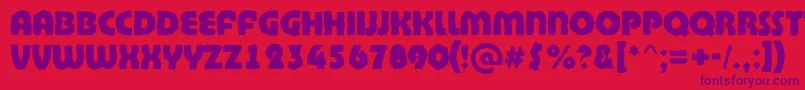 ABighaustitulbrkExtrabold Font – Purple Fonts on Red Background