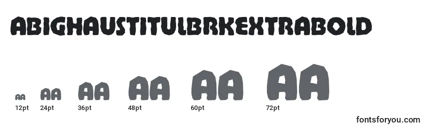 ABighaustitulbrkExtrabold Font Sizes