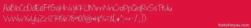 Więcej informacji o czcionce BmdWhateverItTakes Czcionka BmdWhateverItTakes – różowe czcionki na czerwonym tle