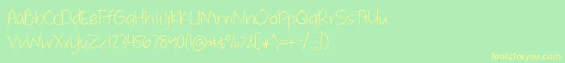 BmdWhateverItTakes Font – Yellow Fonts on Green Background