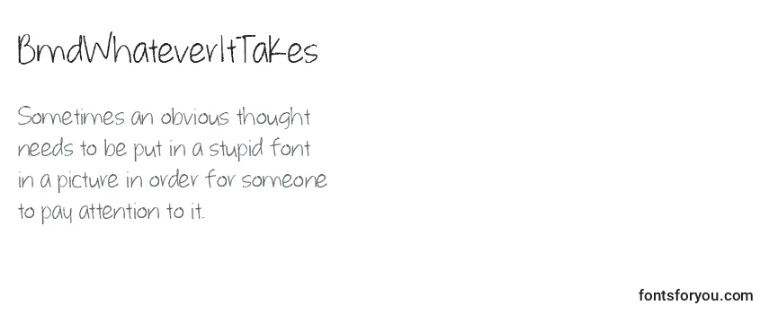 BmdWhateverItTakes Font