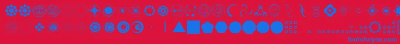 フォントCropding – 赤い背景に青い文字
