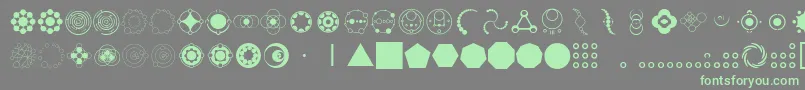 Cropding Font – Green Fonts on Gray Background