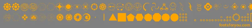 Cropding Font – Orange Fonts on Gray Background