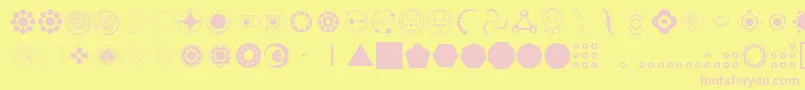 Cropding Font – Pink Fonts on Yellow Background